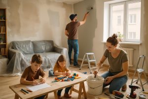 découvrez comment ils ont rénové leur maison sans avoir à déménager, en transformant leur espace de vie tout en restant chez eux.